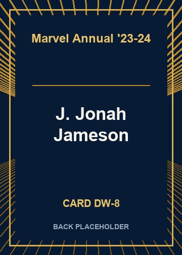 J. Jonah Jameson back card image