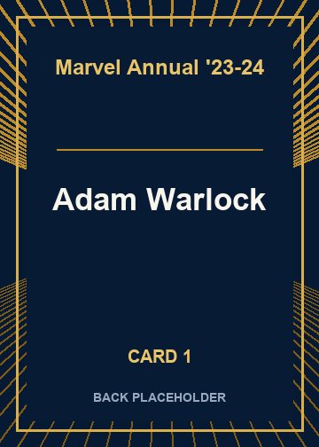 Adam Warlock back card image