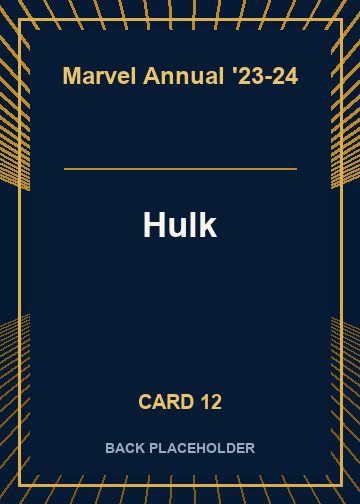 Hulk back card image