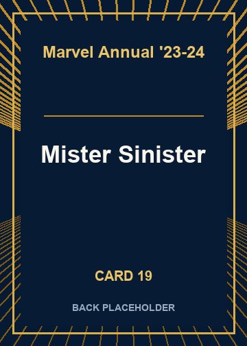Mister Sinister back card image