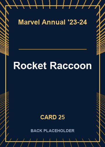 Rocket Raccoon back card image