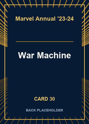 War Machine back card image