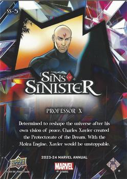 Professor X back card image