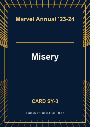 Misery back card image