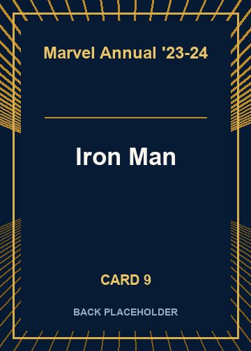 Iron Man back card image