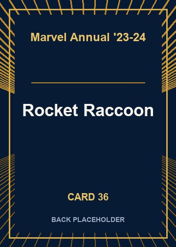 Rocket Raccoon back card image