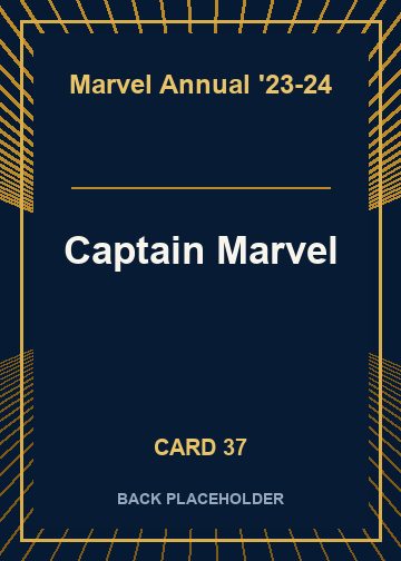 Captain Marvel back card image