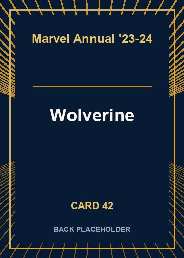 Wolverine back card image