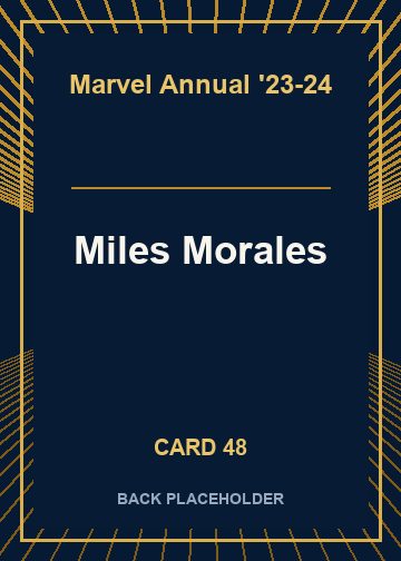 Miles Morales back card image