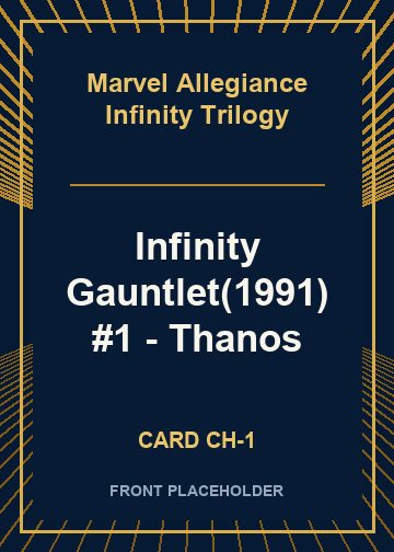 Infinity Gauntlet(1991) #1 - Thanos card thumbnail