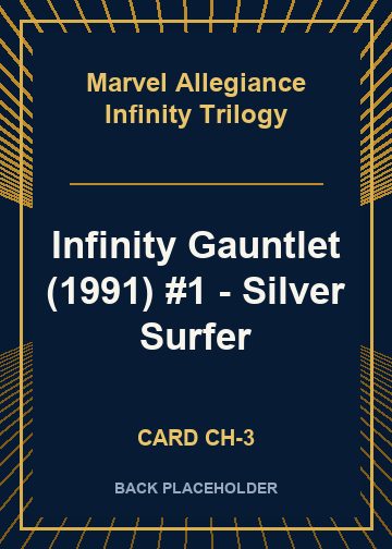 Infinity Gauntlet (1991) #1 - Silver Surfer back card image