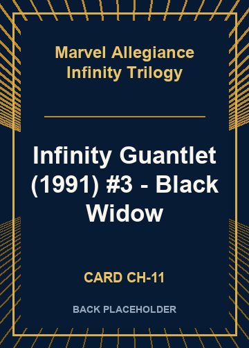 Infinity Guantlet (1991) #3 - Black Widow back card image