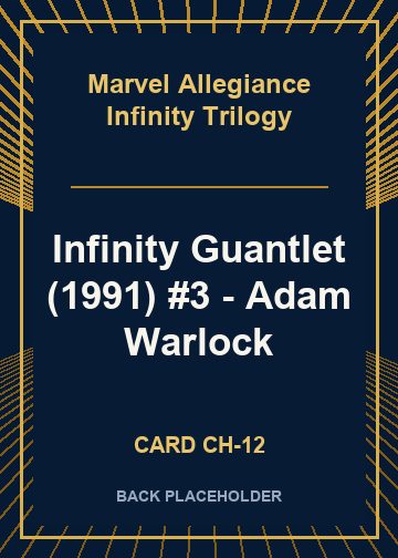 Infinity Guantlet (1991) #3 - Adam Warlock back card image