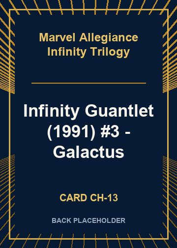 Infinity Guantlet (1991) #3 - Galactus back card image