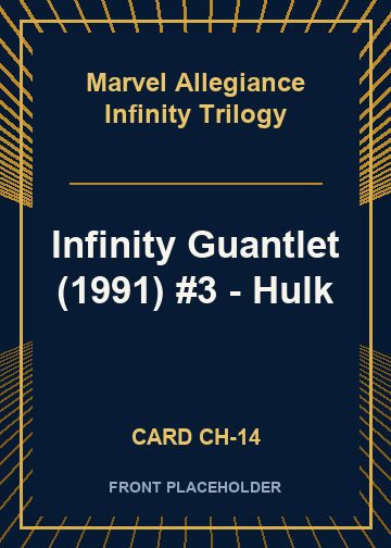 Infinity Guantlet (1991) #3 - Hulk card thumbnail