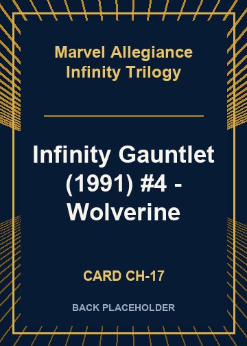 Infinity Gauntlet (1991) #4 - Wolverine back card image