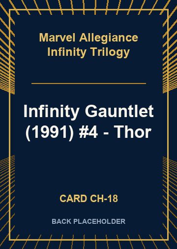 Infinity Gauntlet (1991) #4 - Thor back card image
