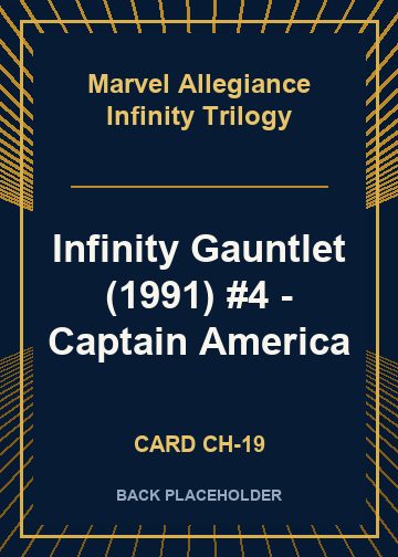 Infinity Gauntlet (1991) #4 - Captain America back card image