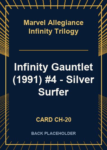 Infinity Gauntlet (1991) #4 - Silver Surfer back card image