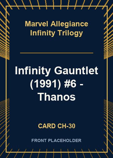 Infinity Gauntlet (1991) #6 - Thanos card thumbnail