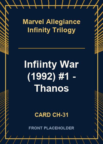 Infiinty War (1992) #1 - Thanos card thumbnail