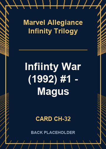 Infiinty War (1992) #1 - Magus back card image