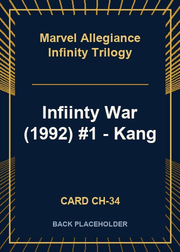Infiinty War (1992) #1 - Kang back card image