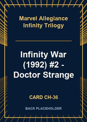 Infinity War (1992) #2 - Doctor Strange back card image