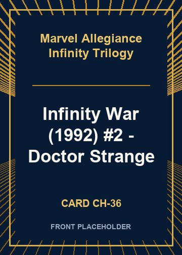 Infinity War (1992) #2 - Doctor Strange front card image