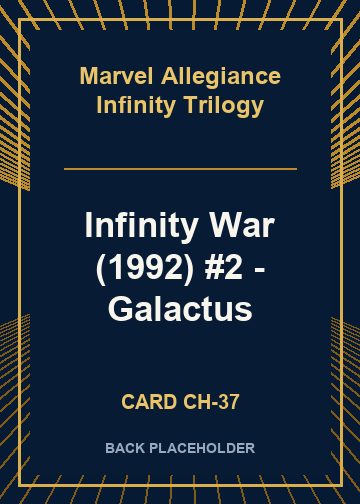 Infinity War (1992) #2 - Galactus back card image