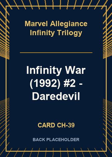 Infinity War (1992) #2 - Daredevil back card image