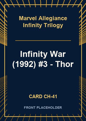 Infinity War (1992) #3 - Thor front card image