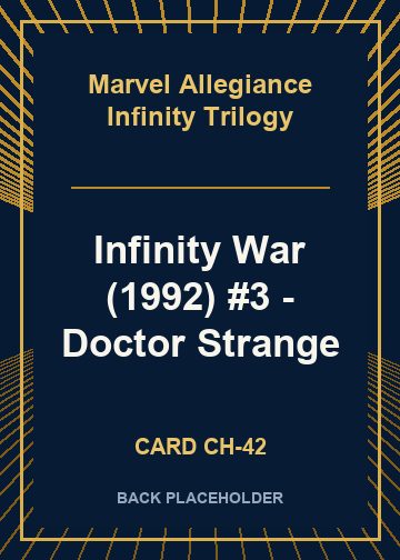 Infinity War (1992) #3 - Doctor Strange back card image