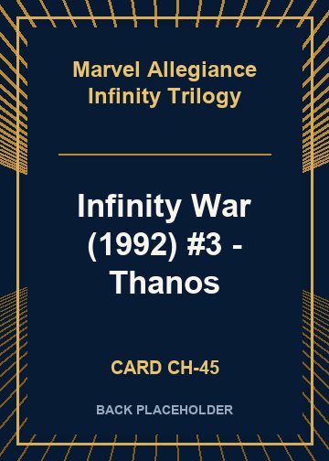 Infinity War (1992) #3 - Thanos back card image