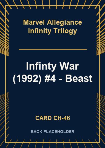 Infinty War (1992) #4 - Beast back card image