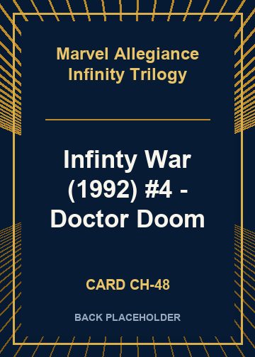 Infinty War (1992) #4 - Doctor Doom back card image