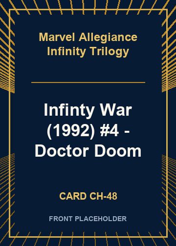 Infinty War (1992) #4 - Doctor Doom card thumbnail