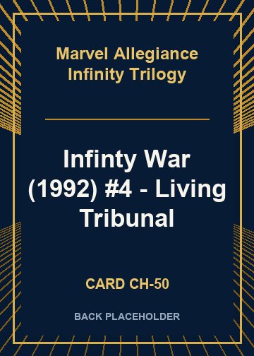 Infinty War (1992) #4 - Living Tribunal back card image