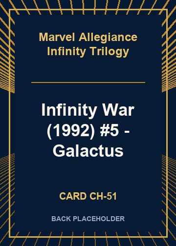 Infinity War (1992) #5 - Galactus back card image