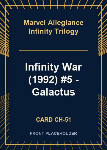 Infinity War (1992) #5 - Galactus front card image