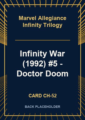 Infinity War (1992) #5 - Doctor Doom back card image