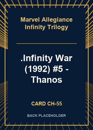 .Infinity War (1992) #5 - Thanos back card image