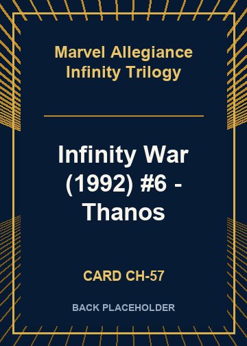 Infinity War (1992) #6 - Thanos back card image