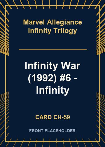 Infinity War (1992) #6 - Infinity card thumbnail