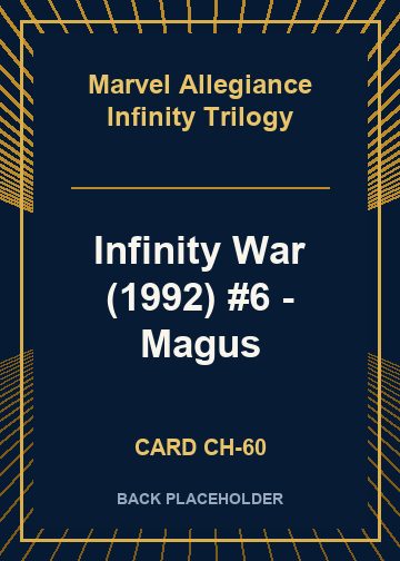 Infinity War (1992) #6 - Magus back card image
