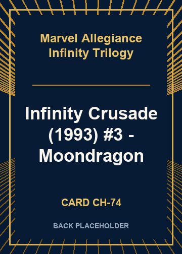 Infinity Crusade (1993) #3 - Moondragon back card image