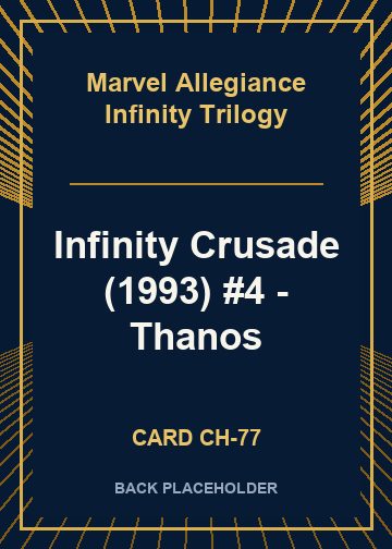 Infinity Crusade (1993) #4 - Thanos back card image