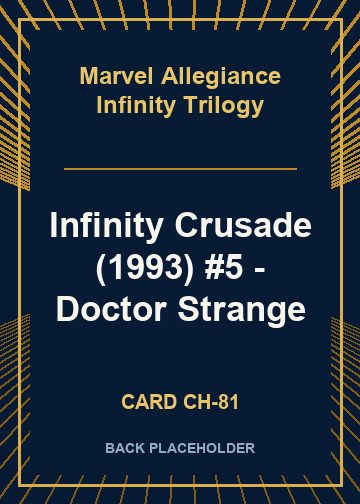 Infinity Crusade (1993) #5 - Doctor Strange back card image