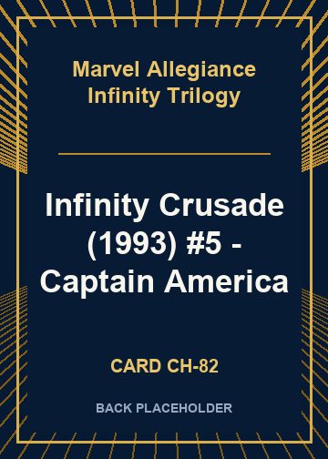 Infinity Crusade (1993) #5 - Captain America back card image