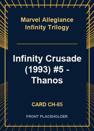 Infinity Crusade (1993) #5 - Thanos card thumbnail